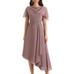 Elegant Tea-length Gown Trending 2026 Styles with Asymmetric Hem