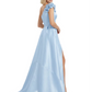 One Shoulder Mother of the Bride Dress with 3D Floral Detail Formal Dress A-Line Gowns with Slit