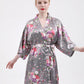 Floral Silky Satin Robe Wedding Bridal Party Bride Bridesmaid Robes for Women Dressing Gown