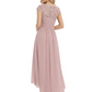 Elegant Evening Gown Trending 2026 Styles with Cap Sleeves High-Low Skirt