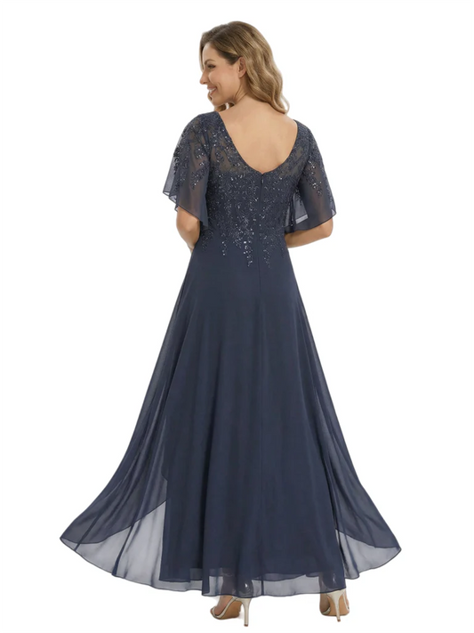 Bling Sequin Chiffon Mother of the Brides Dresses Wedding Party Gowns For Mom