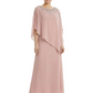 Elegant Mother of Bride Dresses Evening Gowns Trending 2026 Styles with Asymmetric Cape