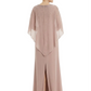 Elegant Mother of Bride Dresses Evening Gowns Trending 2026 Styles with Asymmetric Cape