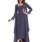 Elegant Asymmetric Neck Long A-Line Chiffon Mother of the Brides Dresses Mom Outfit