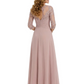 3/4 Sleeve Mother of the Bride Dress with Lace Embroidery High-Low Hem 2026