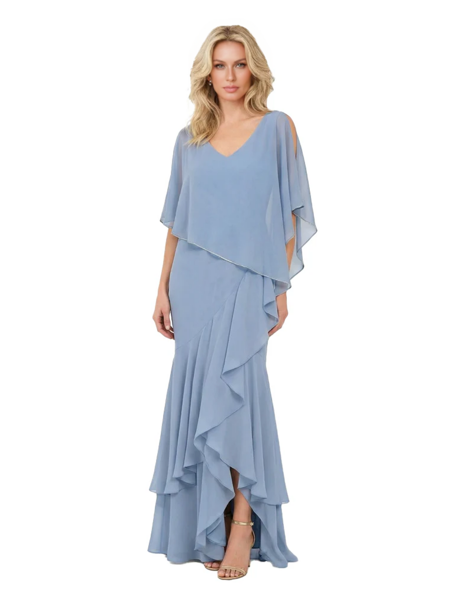 Chic Long A-Line Chiffon Mother of the Brides Dresses Sequin Mom Outfits