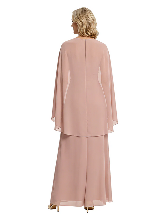 Floor Length Chiffon Mother of the Brides Dresses Wedding Party Gowns For Mom