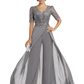 V-Neck Chiffon Mother of the Brides Jumpsuits Dresses Floor Length A-Line Lace