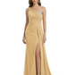 One Shoulder Mother of Bride Dress Ruffle Formal Gowns Mermaid Floor Length Train Slit