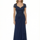 Long A-line Chiffon Short Sleeves Mother of the Brides Dresses Lace Wedding