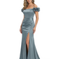 Elegant Mother of the Groom Dresses Mermaid Satin Formal Gown High Slit