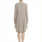 2PCS Knee Length Chiffon Mother of the Brides Dresses Short V-Neck