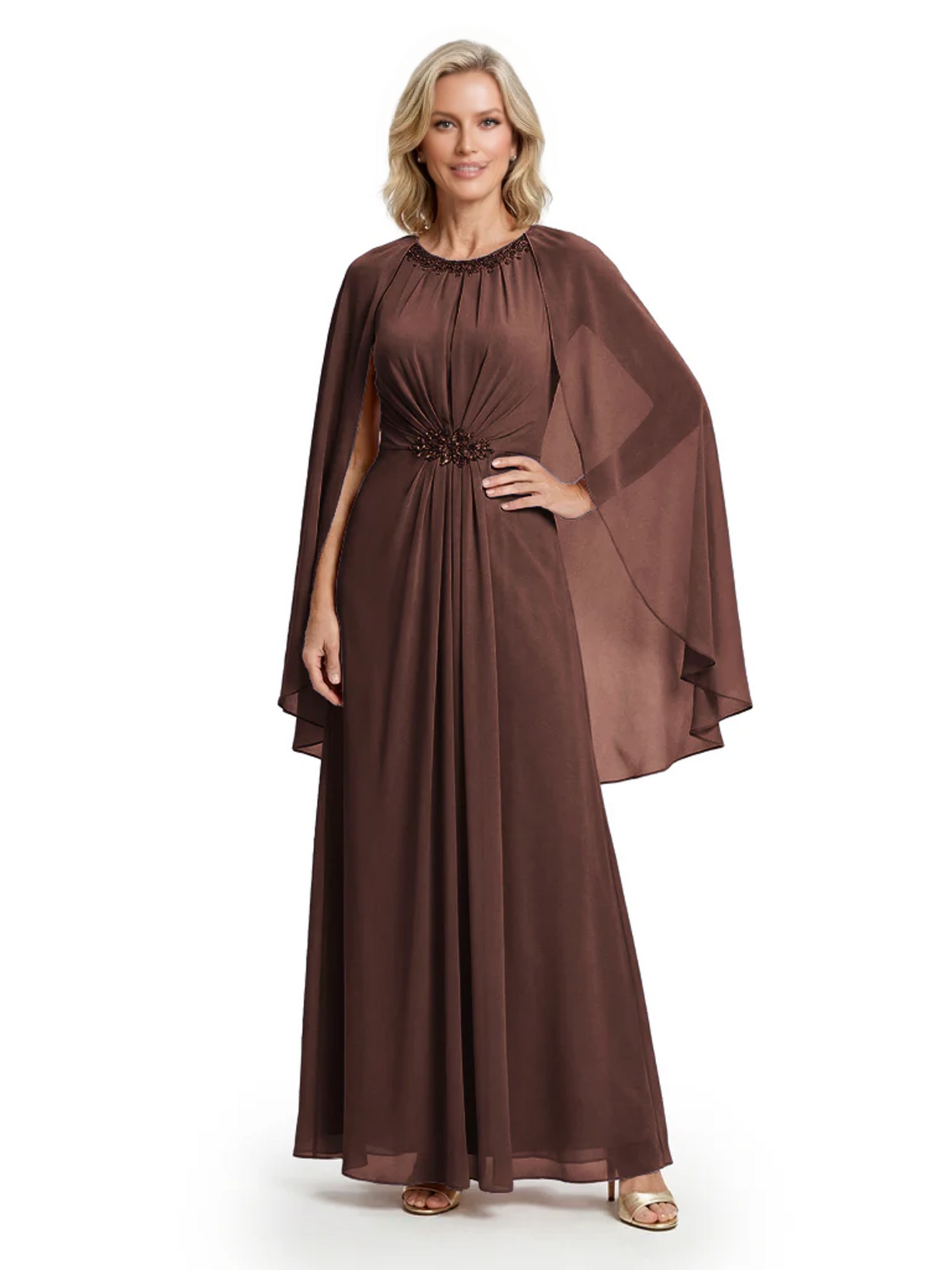 Floor Length Chiffon Mother of the Brides Dresses Wedding Party Gowns For Mom