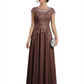 Chic Long A-Line Chiffon Mother of the Brides Dresses Sequin Mom Outfits For Wedding