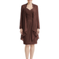 2PCS Knee Length Chiffon Mother of the Brides Dresses Short V-Neck