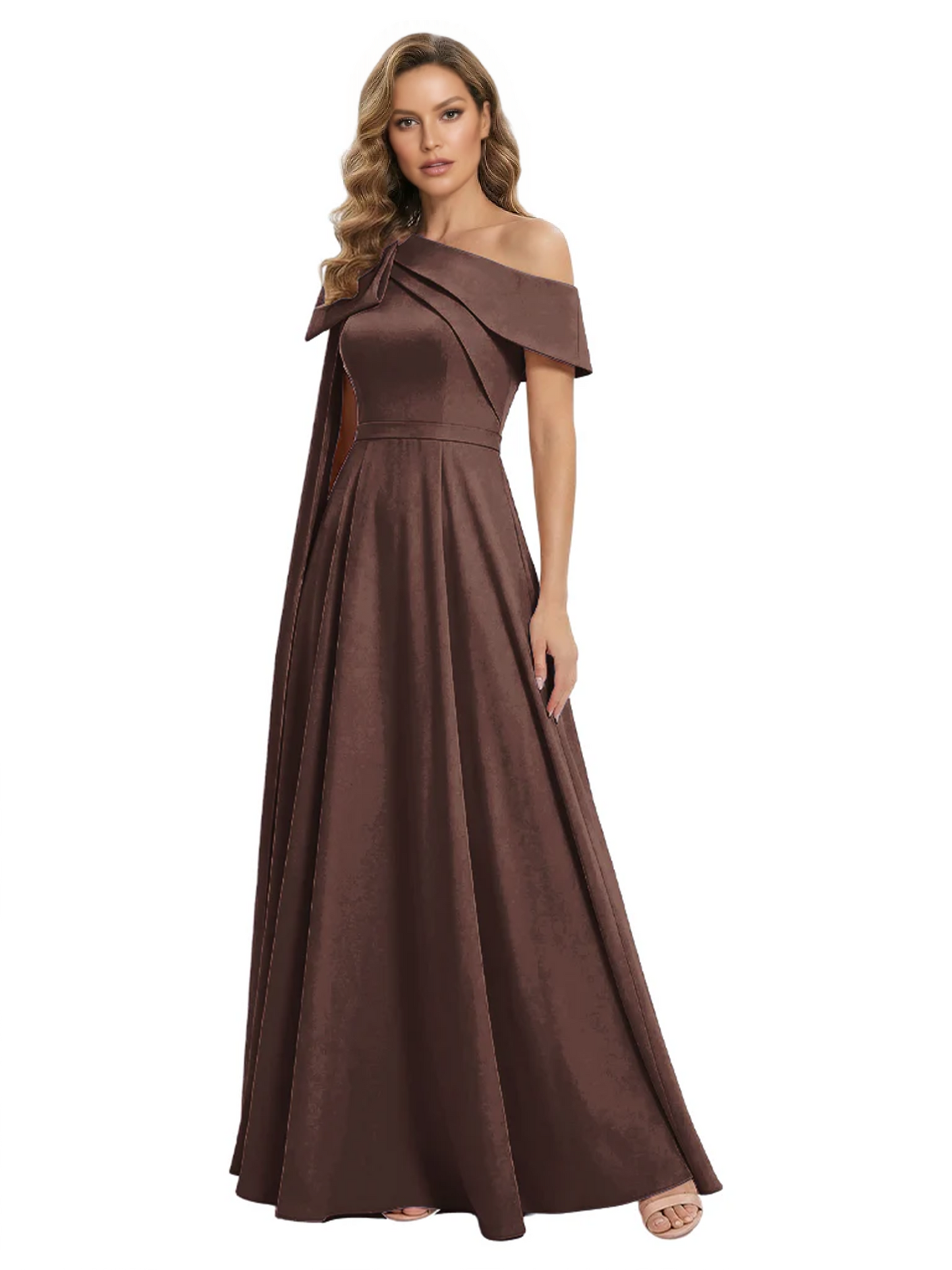 One Shoulder Elegant Mother of the Brides Dresses Mom Outfits Wedding Party