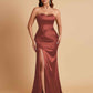 Sexy Soft Satin Mermaid Sweetheart Floor-Length Mermaid Bridesmaid Dresses