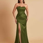 Sexy Soft Satin Mermaid Sweetheart Floor-Length Mermaid Bridesmaid Dresses