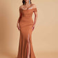 Elegant Soft Satin Mermaid Spaghetti Straps Floor-Length Mermaid Bridesmaid Dresses