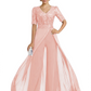 V-Neck Chiffon Mother of the Brides Jumpsuits Dresses Floor Length A-Line Lace