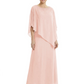 Elegant Mother of Bride Dresses Evening Gowns Trending 2026 Styles with Asymmetric Cape