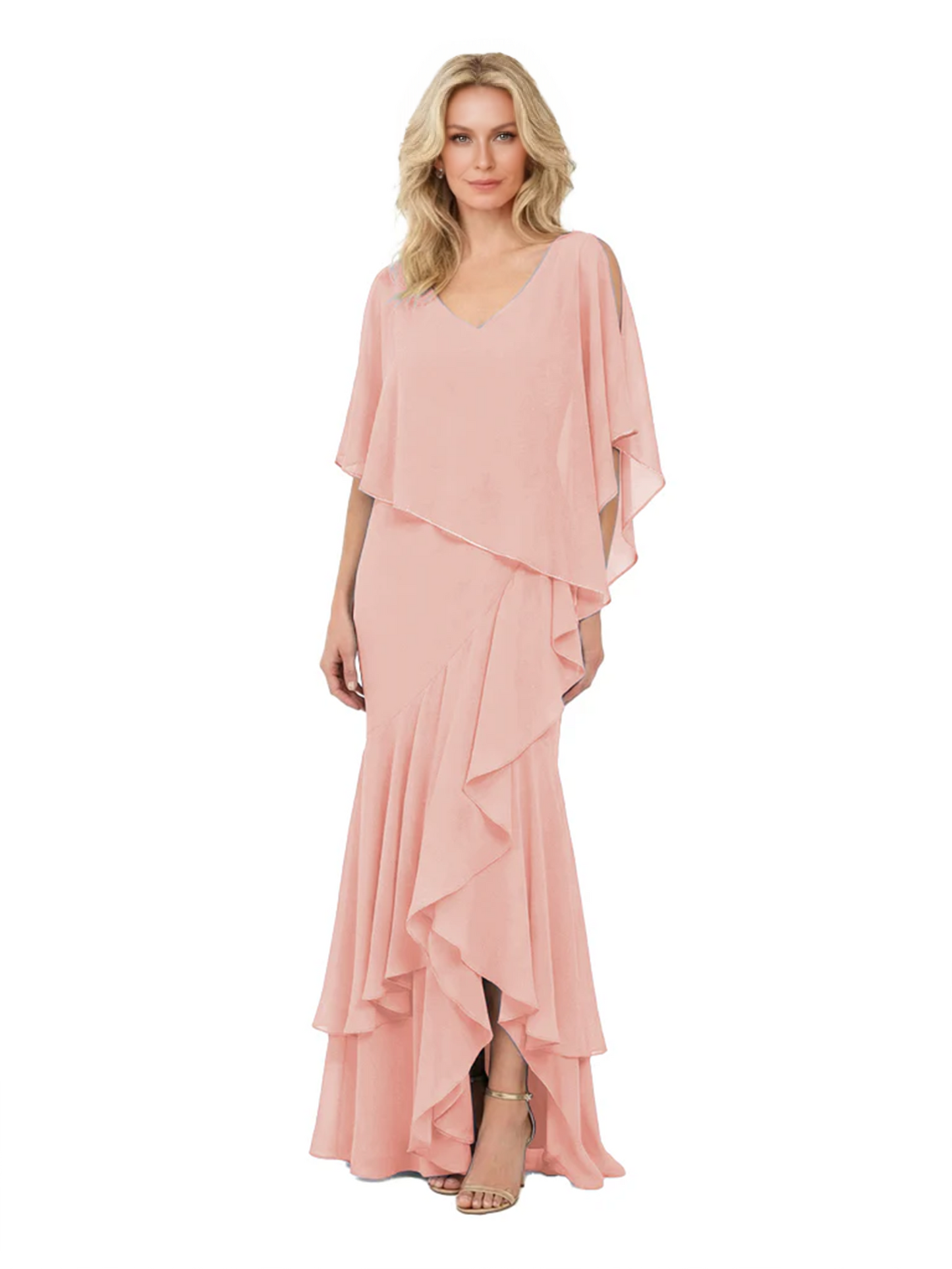 Chic Long A-Line Chiffon Mother of the Brides Dresses Sequin Mom Outfits