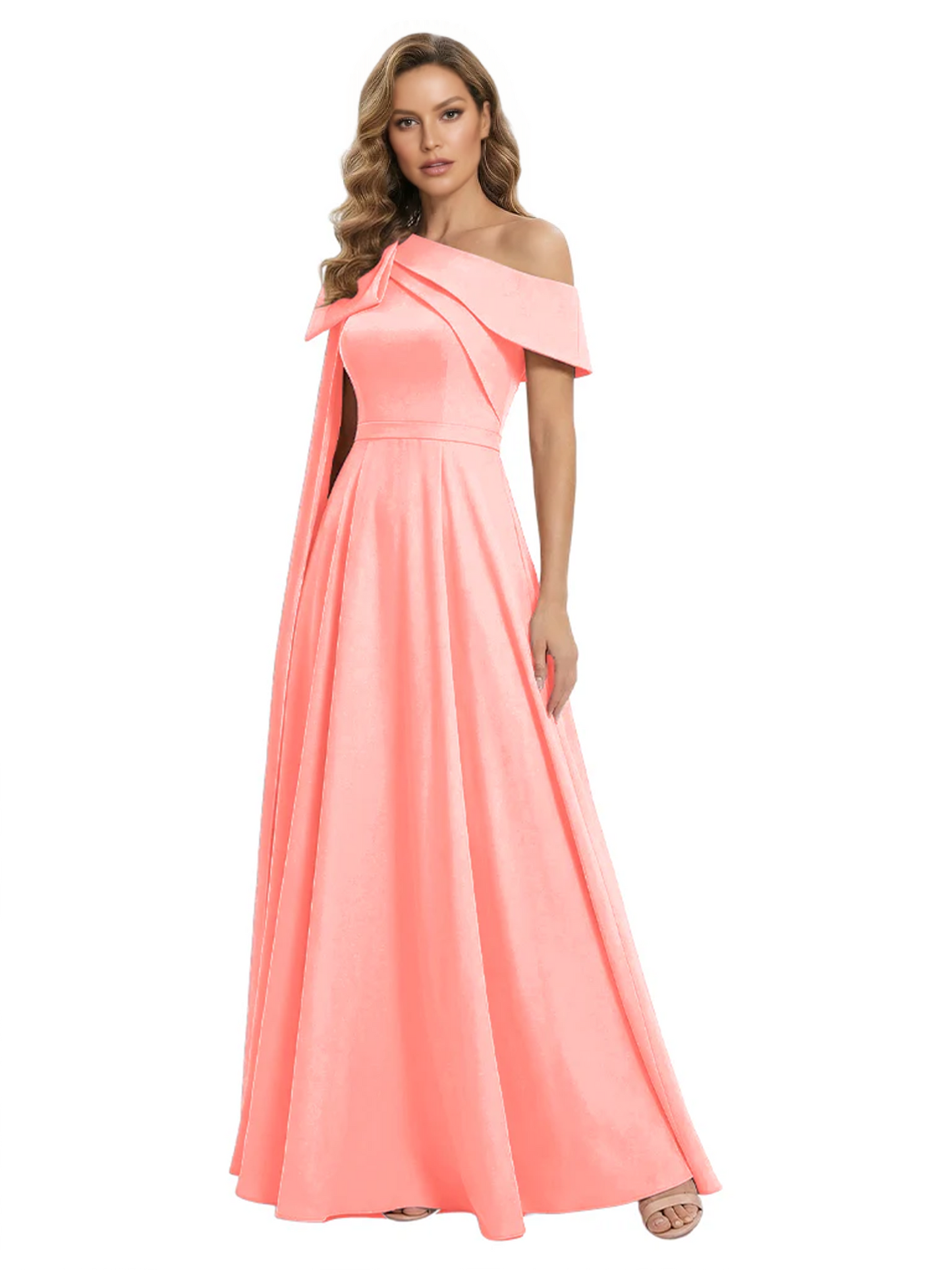 One Shoulder Elegant Mother of the Brides Dresses Mom Outfits Wedding Party