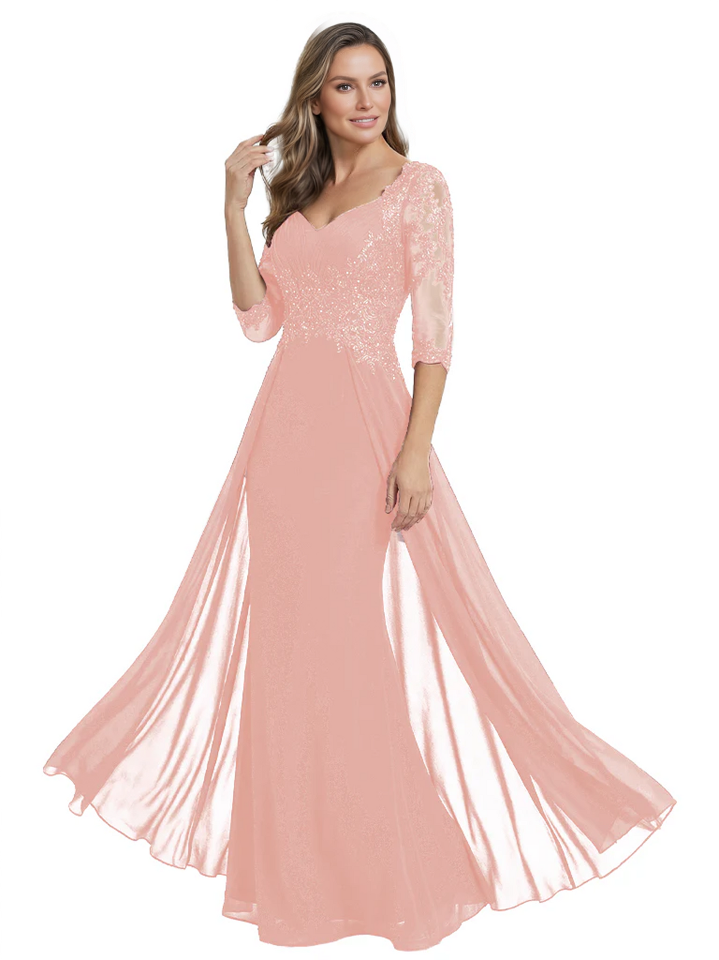 Luxury Burgundy Formal Dress Embroidered Lace Bodice Flowy Chiffon Gown 2026