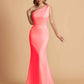 Elegant Satin One Shoulder Mermaid Side Slit Floor Length Bridesmaid Dresses