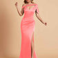 Sexy Soft Satin Unique V-Neck Side Slit Floor-Length Mermaid Bridesmaid Dresses Online