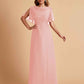 Elegant A-Line Chiffon Half Sleeves Jewel Mother of the Brides Dresses Online