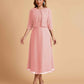 Elegant A-line Bateau Sleeveless Tea Length Mother of the Brides Dresses Online