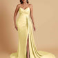 Sexy Soft Satin Mermaid V-neck Floor-Length Mermaid Bridesmaid Dresses