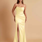 Sexy Soft Satin Mermaid Side Slit Floor-Length Mermaid Bridesmaid Dresses
