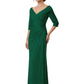 Elegant 3/4 Sleeve Mother of the Brides Dresses Mom Outfits Wedding Satin