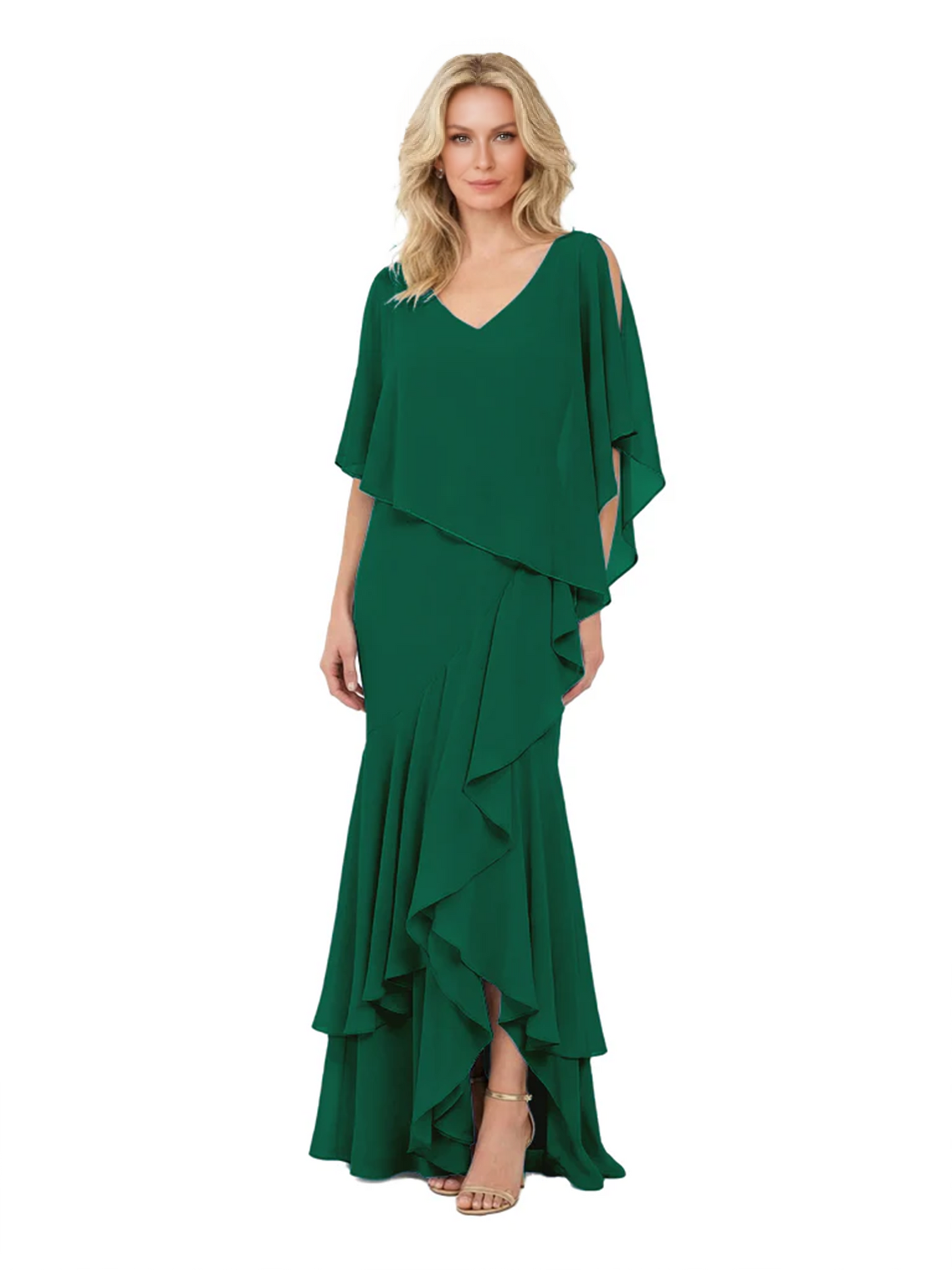 Chic Long A-Line Chiffon Mother of the Brides Dresses Sequin Mom Outfits