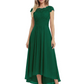 Elegant Evening Gown Trending 2026 Styles with Cap Sleeves High-Low Skirt