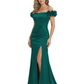 Elegant Mother of the Groom Dresses Mermaid Satin Formal Gown High Slit