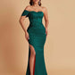 Sexy Soft Satin Mermaid One Shoulder Floor-Length Mermaid Bridesmaid Dresses