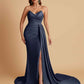 Sexy Soft Satin Mermaid V-neck Floor-Length Mermaid Bridesmaid Dresses