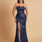 Sexy Soft Satin Mermaid Sweetheart Floor-Length Mermaid Bridesmaid Dresses