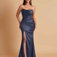 Sexy Soft Satin Mermaid Side Slit Floor-Length Mermaid Bridesmaid Dresses