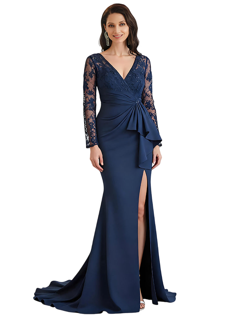 Women Mermaid Dresses Mother of The Bride Dresses Long Formal Evening Gowns
