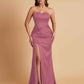 Sexy Soft Satin Mermaid Sweetheart Floor-Length Mermaid Bridesmaid Dresses