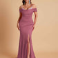 Elegant Soft Satin Mermaid Spaghetti Straps Floor-Length Mermaid Bridesmaid Dresses