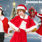 Christmas Velvet Shawl Cloak Cape Mrs Santa Claus Cape Robe Halloween Costume Red