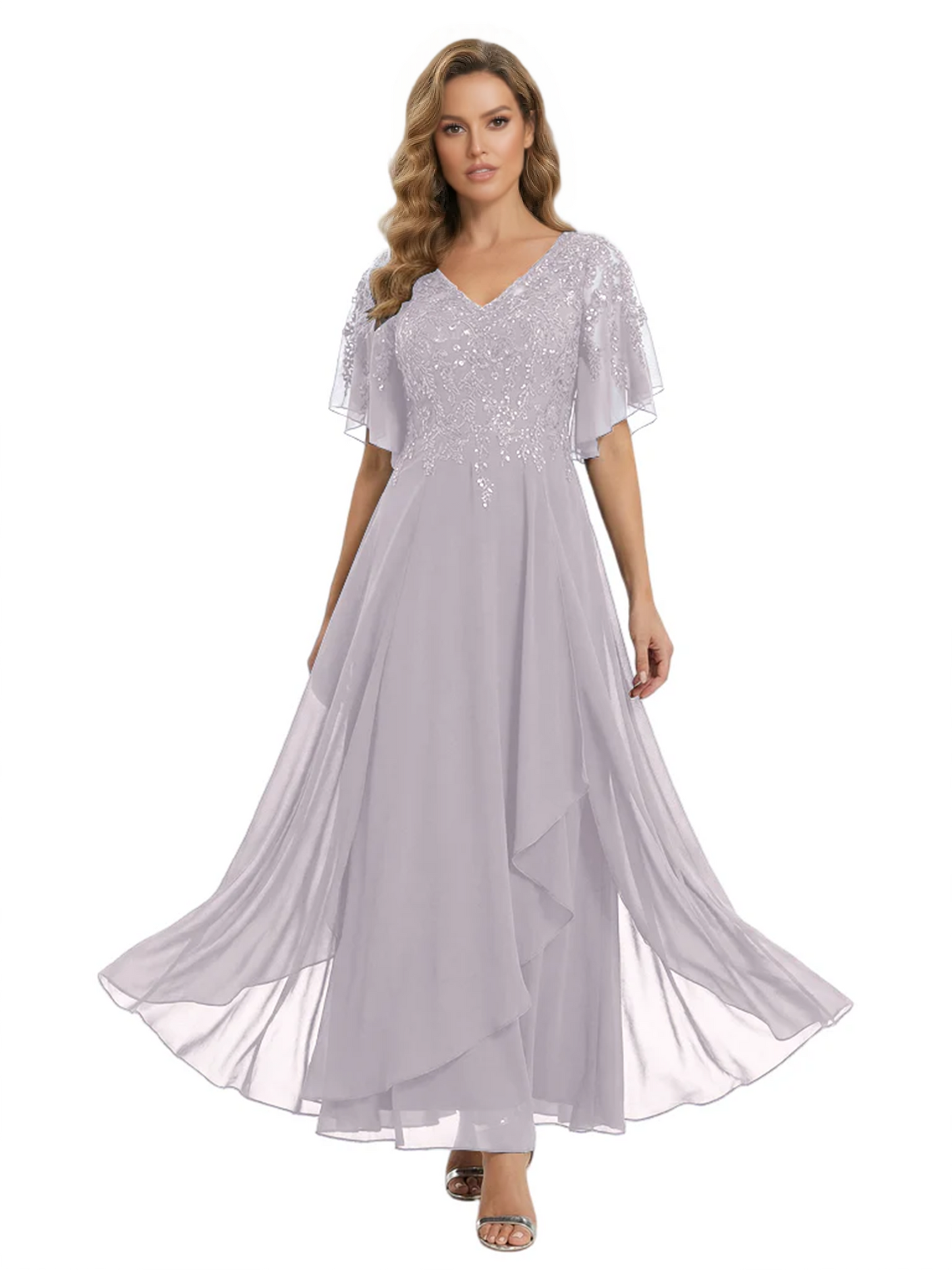 Bling Sequin Chiffon Mother of the Brides Dresses Wedding Party Gowns For Mom