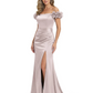 Elegant Mother of the Groom Dresses Mermaid Satin Formal Gown High Slit