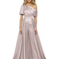 One Shoulder Mother of Bride jumpsuits Formal Gowns Floor Length Detachable Train
