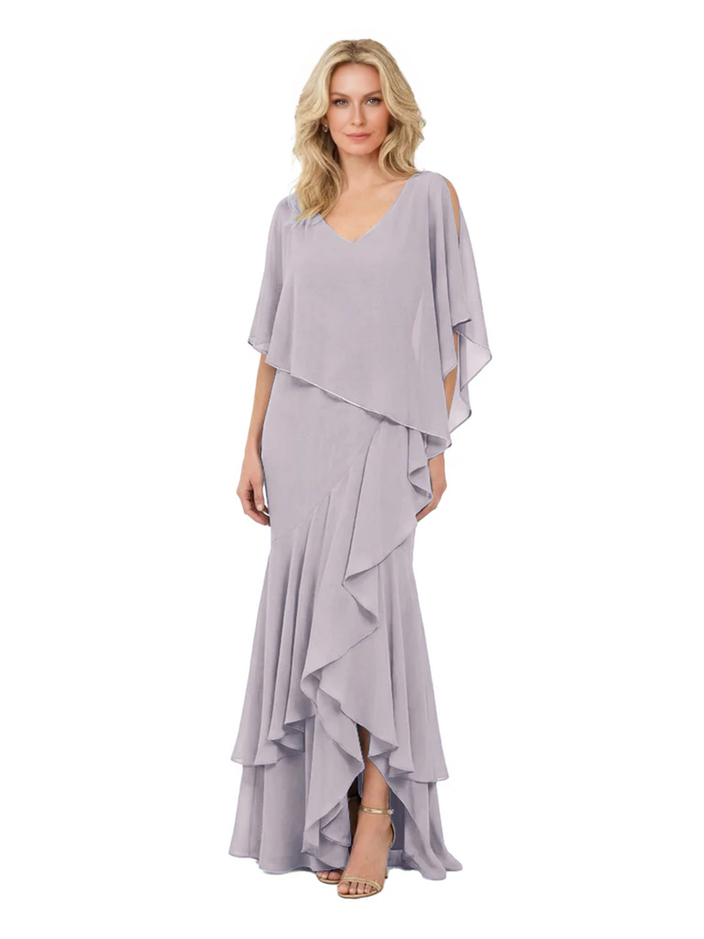 Chic Long A-Line Chiffon Mother of the Brides Dresses Sequin Mom Outfits